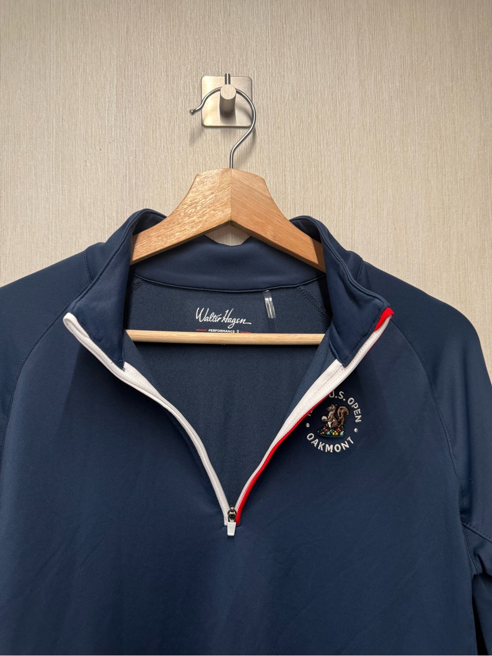 NWOT Walter Hagen Navy 125th U.S. Open Quarter Zip Pullover, Size Medium - Picture 3 of 7